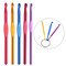 Large Size Aluminum Crochet Hook Set 6.5m(K)/8mm(L)/9mm(M)/10mm(N)/12mm(O) Knitting Needles Craft Weave Yarn Set - Mini Keychain Set Included